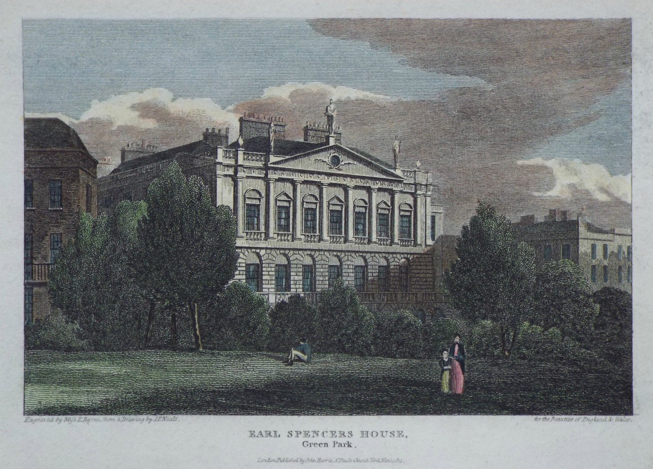 Print - Earl Spencers House, Green Park. - Byrne